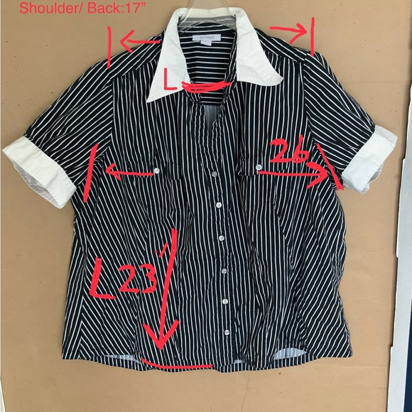 TAILORED BUTTON DOWN BLOUSE. - Picture 7 of 11